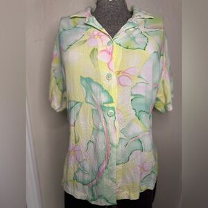 VTG Jams World Pastel Floral Button-Down Shirt
